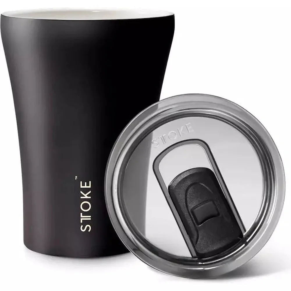 Sttoke 8oz (227ml) Shatterproof, Ceramic, Insulated, Reusable Cup