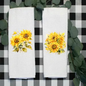 Sunflower Design, Summer Tea Towel, Fall Tea Towel,  Summer - Fall Kitchen Décor, Hostess Gift