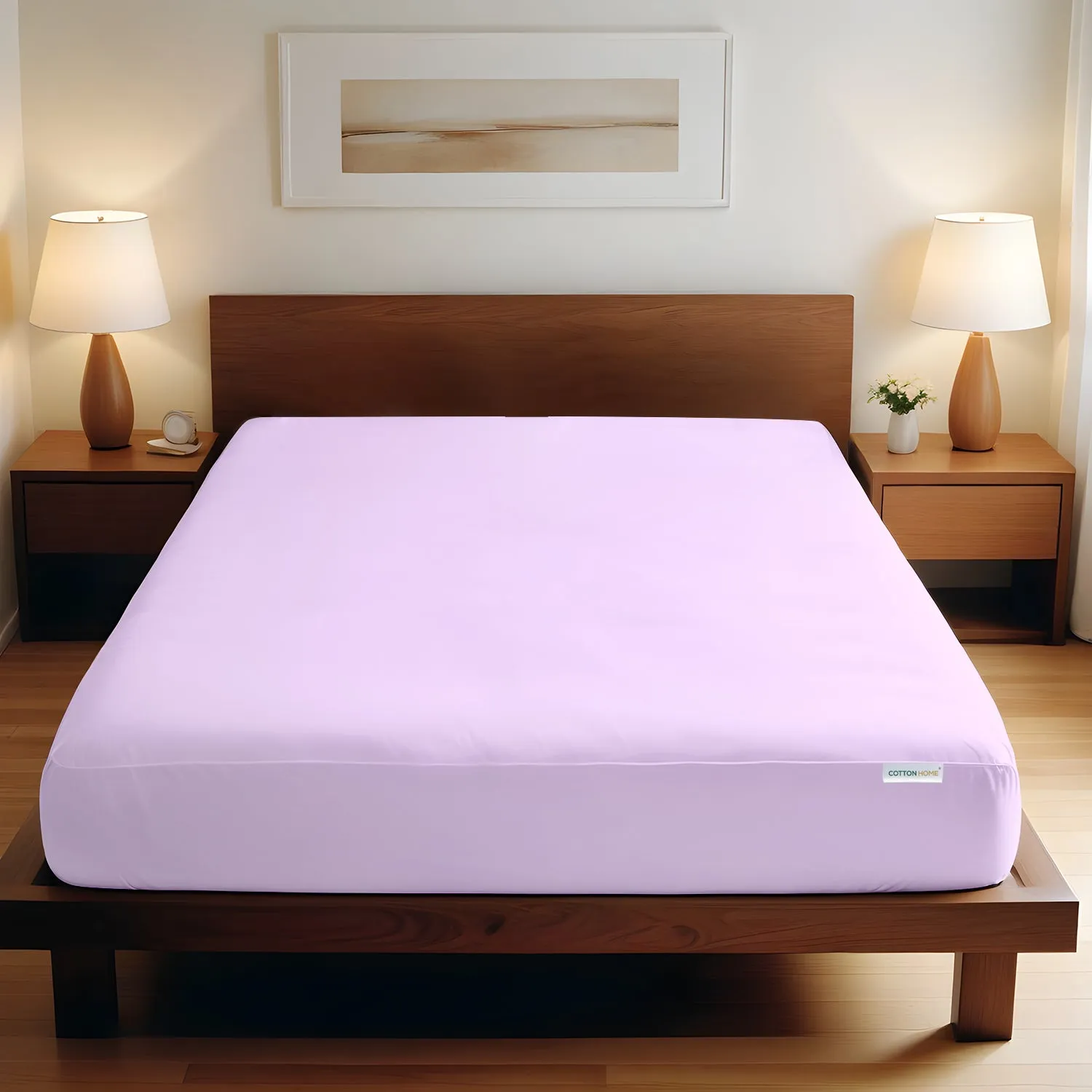 Super Soft Fitted sheet 200x200 30cm - Lilac