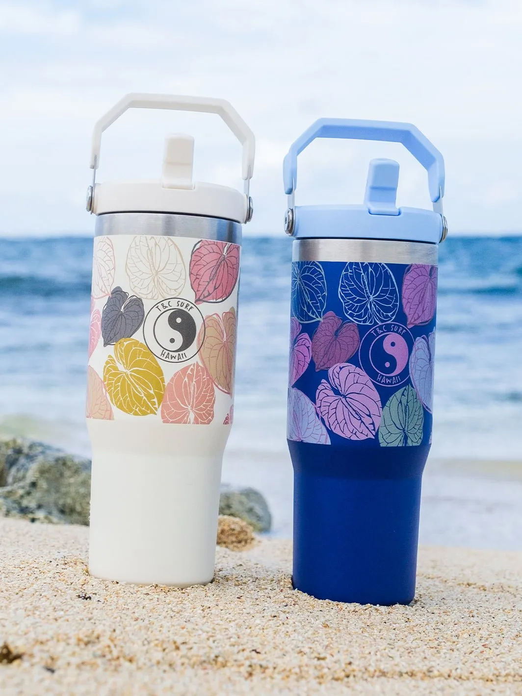 T&C Surf 30 oz Anthurium Stanley The IcefIow™ Flip Straw Tumbler