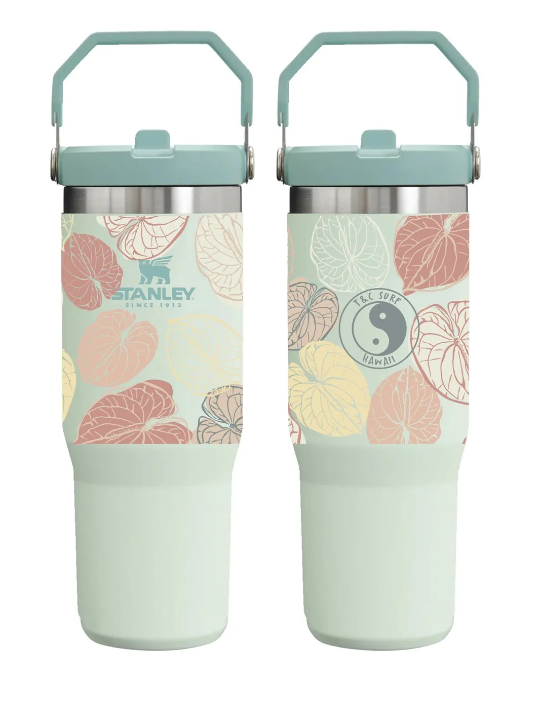 T&C Surf 30 oz Anthurium Stanley The IcefIow™ Flip Straw Tumbler