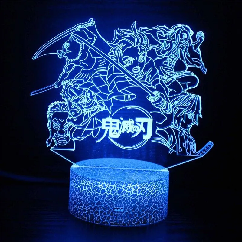 Tanjiro Nezuko Inosuke Cartoon Character 3D Night Light