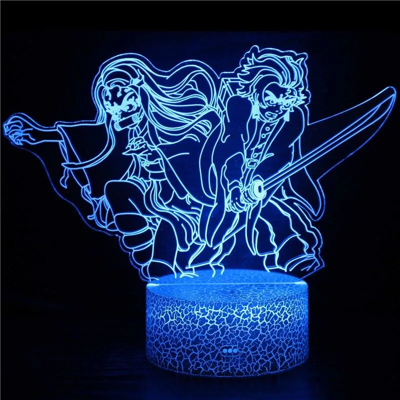 Tanjiro Nezuko Inosuke Cartoon Character 3D Night Light