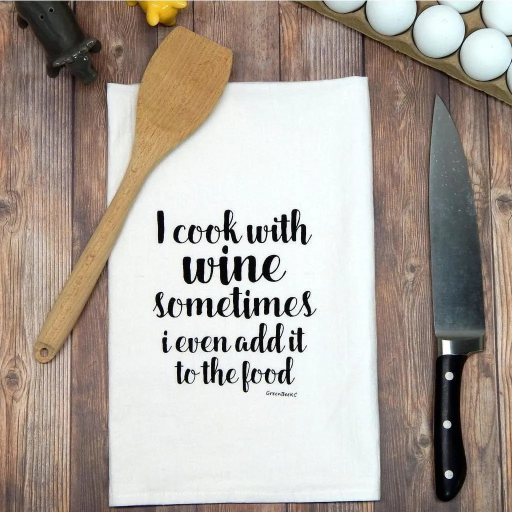 Tea Towels, Made in the USA Kitchen Towels: Fun with Wine and more!