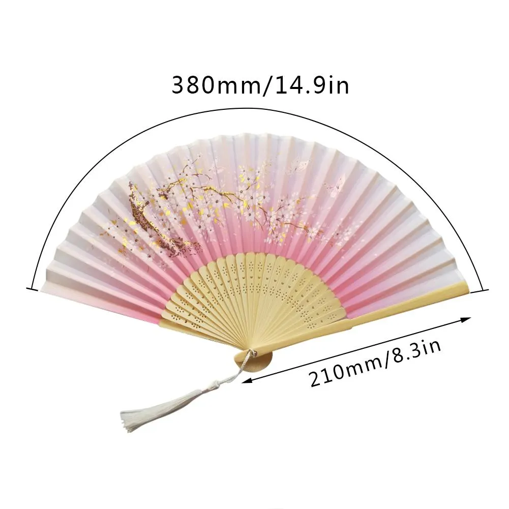 TEEK - Bamboo Folding Tassel Hand Fan