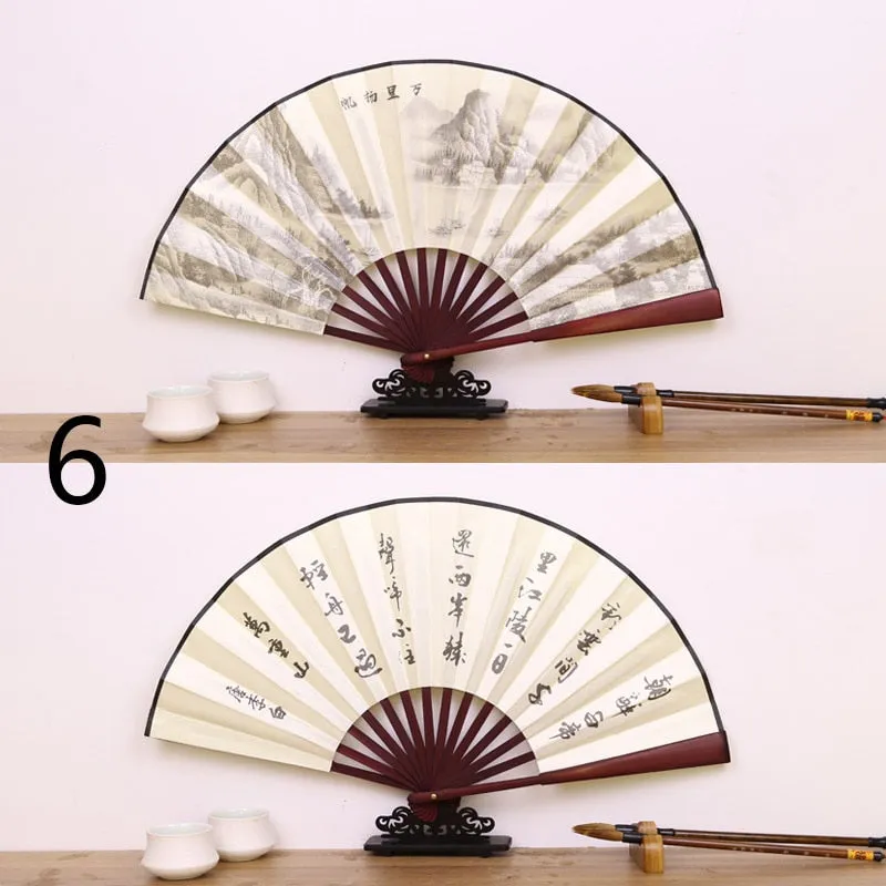 TEEK - Retro Folding Bamboo Handle Hand Fan