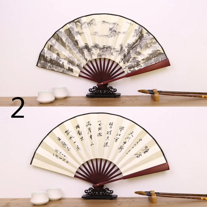 TEEK - Retro Folding Bamboo Handle Hand Fan