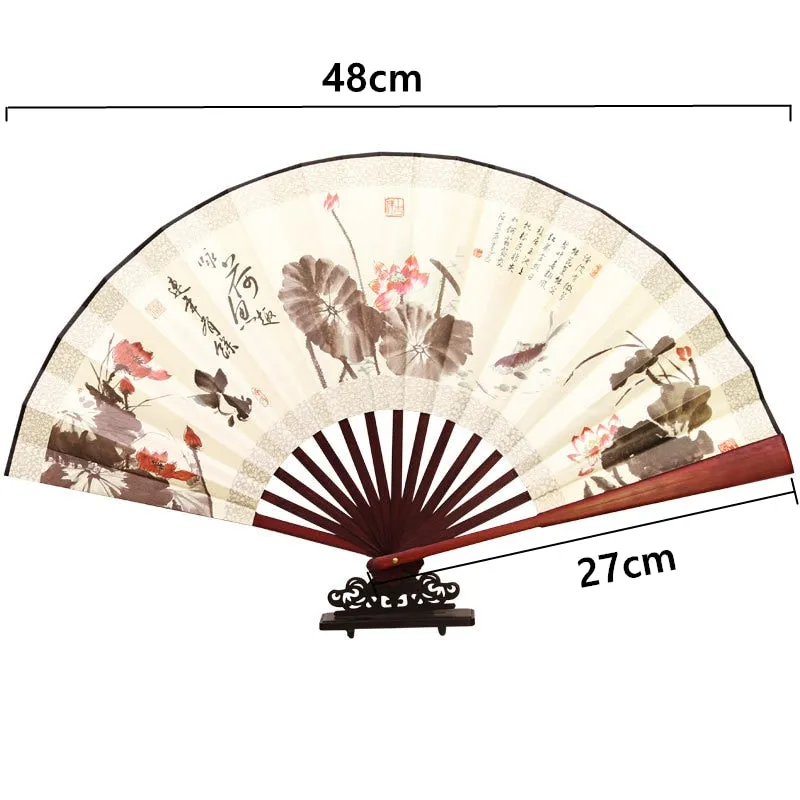 TEEK - Retro Folding Bamboo Handle Hand Fan