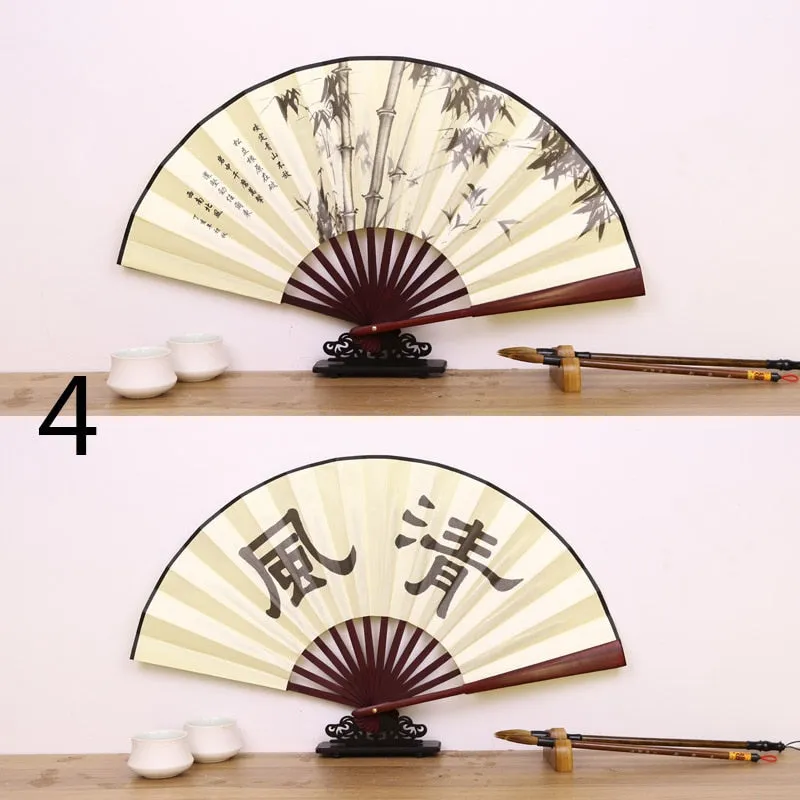 TEEK - Retro Folding Bamboo Handle Hand Fan