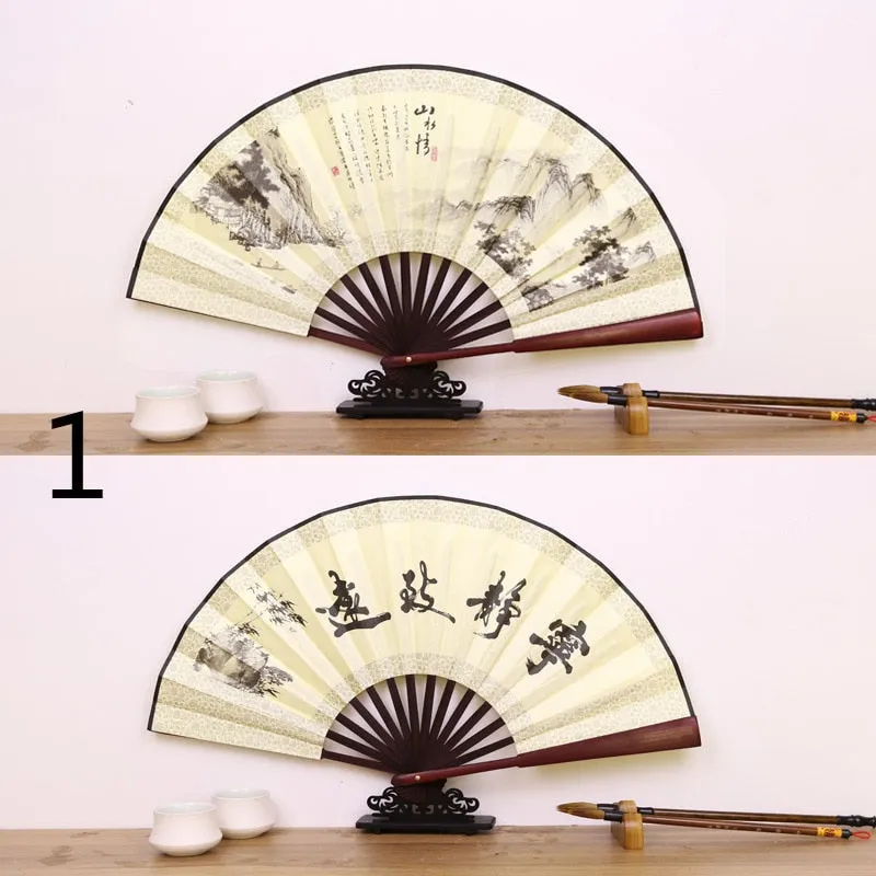 TEEK - Retro Folding Bamboo Handle Hand Fan