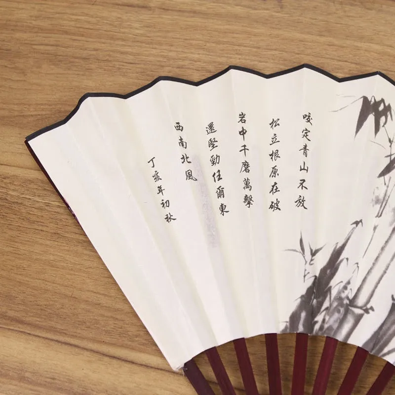 TEEK - Retro Folding Bamboo Handle Hand Fan