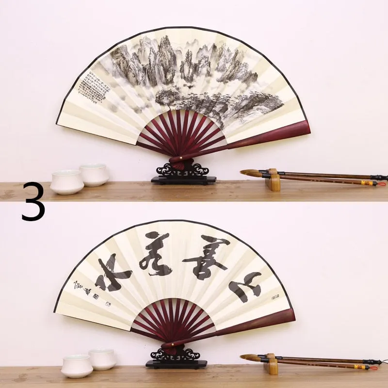 TEEK - Retro Folding Bamboo Handle Hand Fan