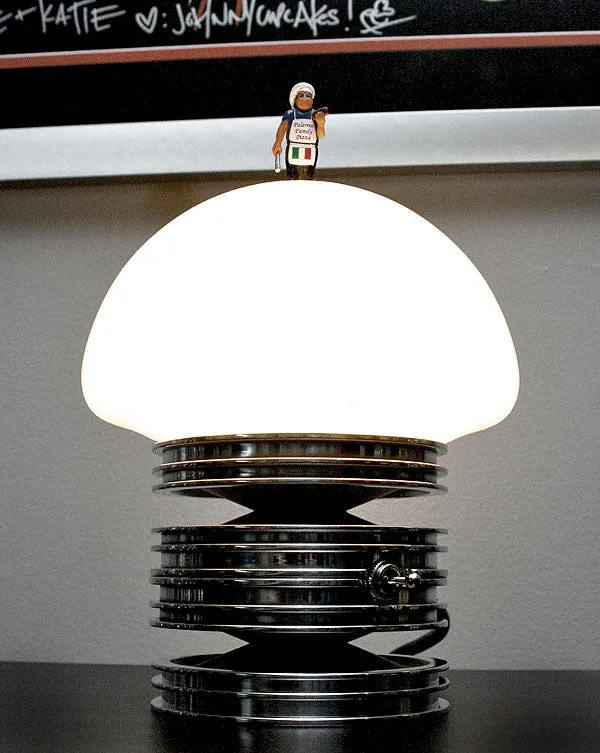 The Shroom Aviation Modern Art Polished Accent Piston Table Lamp