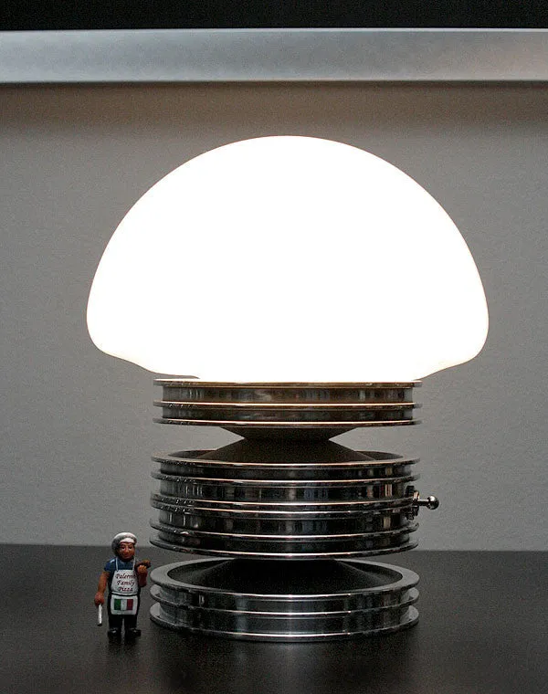 The Shroom Aviation Modern Art Polished Accent Piston Table Lamp