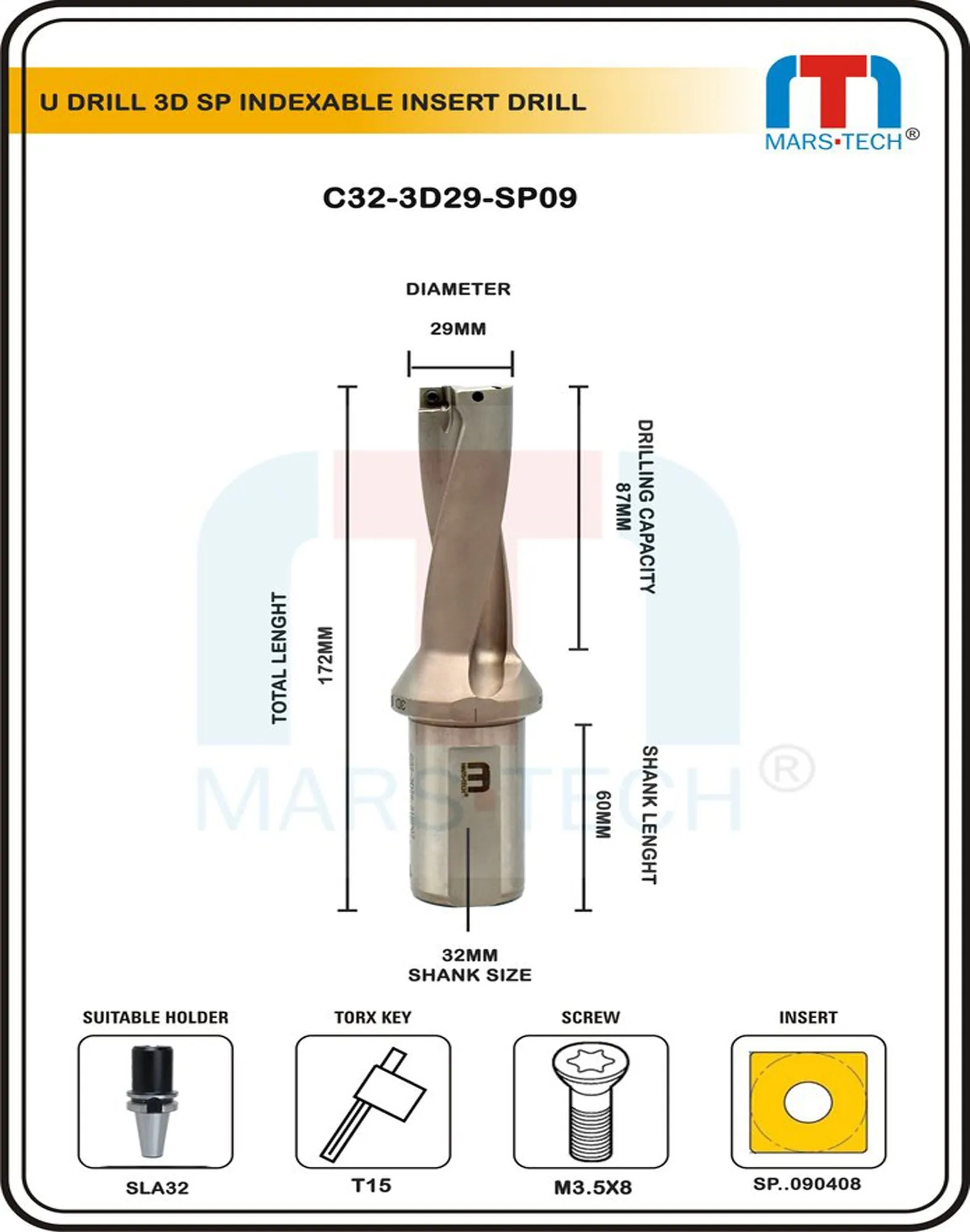 U Drill 29mm