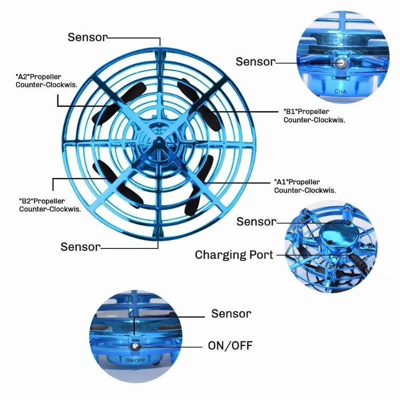 UFO Drone Hand Sensing Interaction