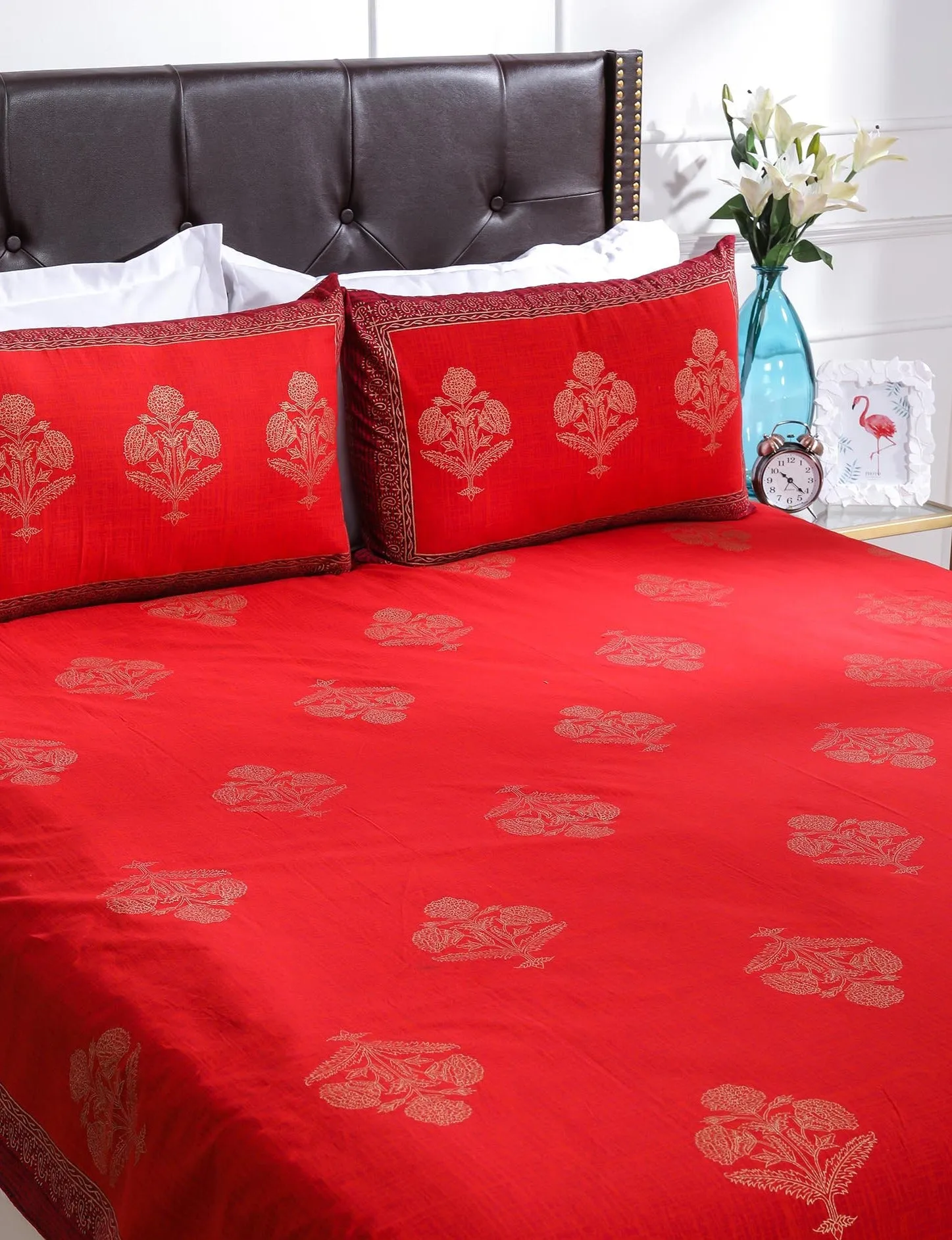 Utsav Flower Bootah Cotton Bedsheet