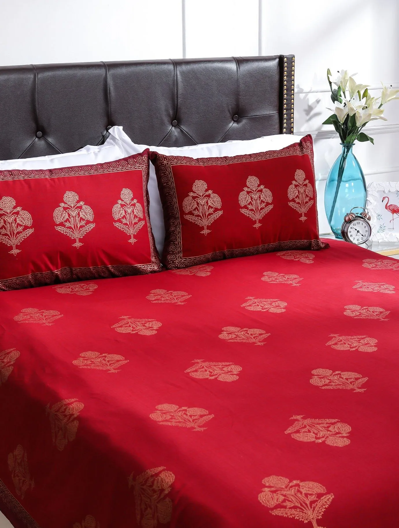 Utsav Flower Bootah Cotton Bedsheet