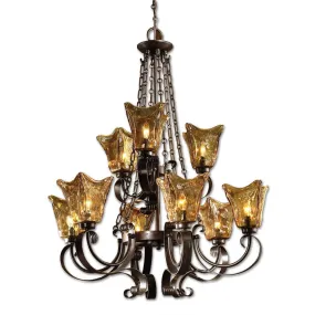 VETRAIO 9 LIGHT CHANDELIER