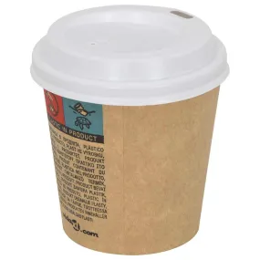 vidaXL Paper Coffee Cup Lids Ø60 mm 4oz 1000 pcs White Plastic