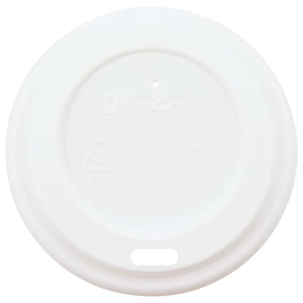 vidaXL Paper Coffee Cup Lids Ø60 mm 4oz 1000 pcs White Plastic