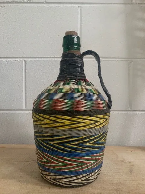 Vintage Plastic Woven  Beer Bottle  #4633  Byron