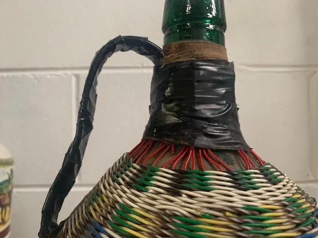 Vintage Plastic Woven  Beer Bottle  #4633  Byron