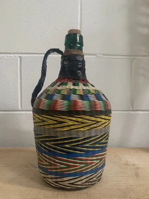 Vintage Plastic Woven  Beer Bottle  #4633  Byron