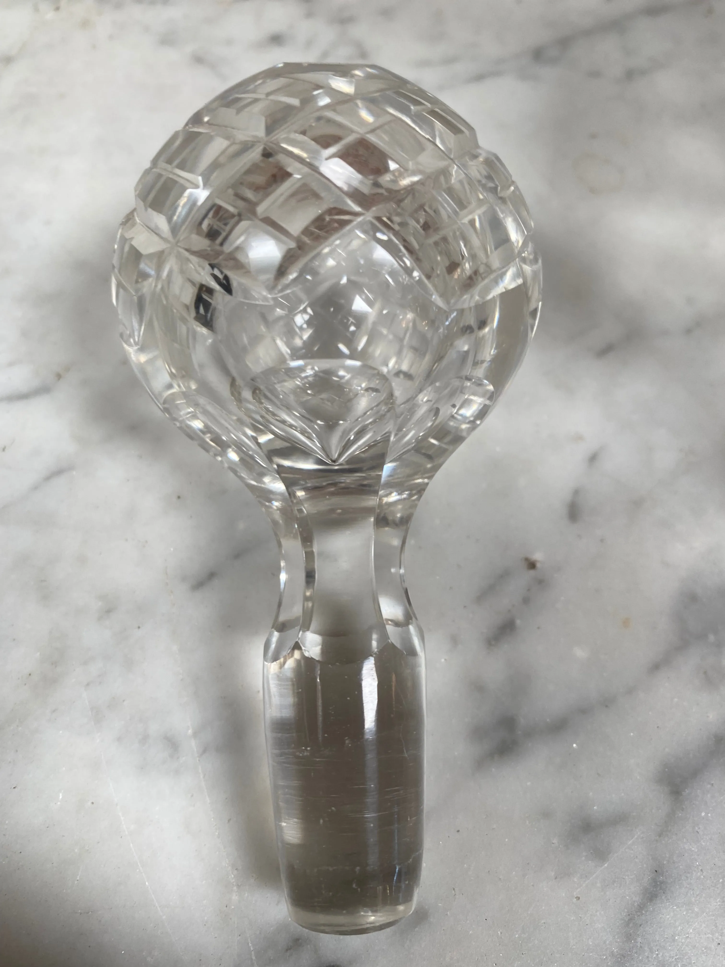 Vintage Tall Italian Glass Bottle 1950s