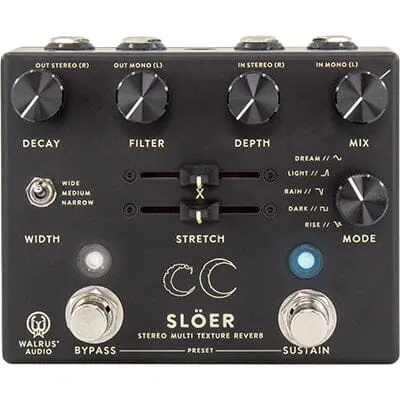 WALRUS AUDIO SLOER Stereo Ambient Reverb - Black