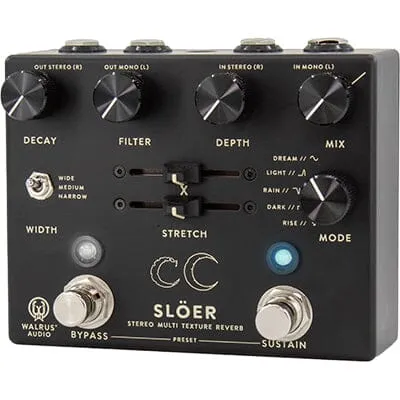 WALRUS AUDIO SLOER Stereo Ambient Reverb - Black