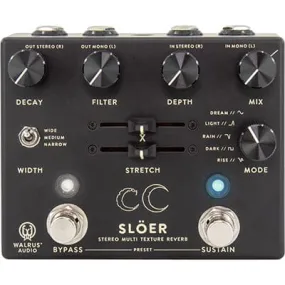 WALRUS AUDIO SLOER Stereo Ambient Reverb - Black