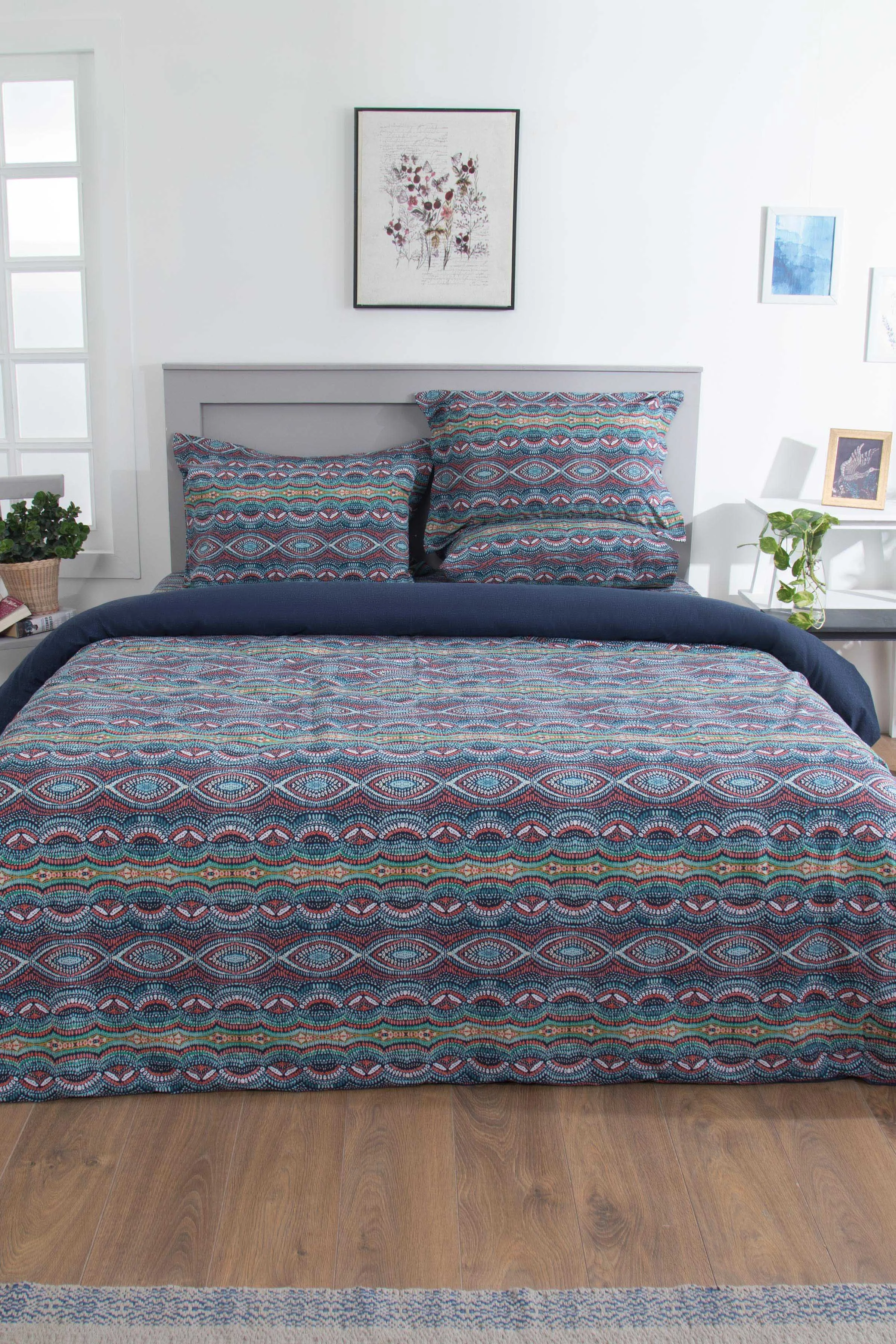 Water Color Geometric-Bed Sheet