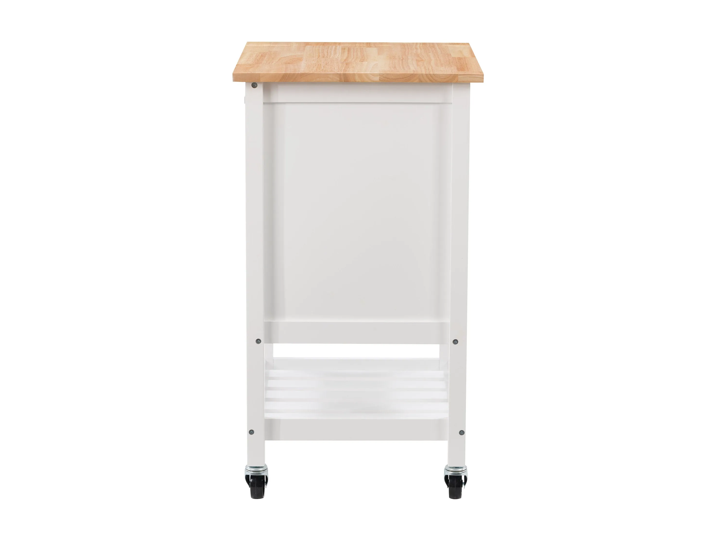 White Kitchen Cart on Wheels