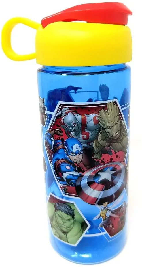 Zak Designs Marvel Universe 16.5oz Sullivan Drinking Bottle - Made of Plastic, Leak-Proof Water Bottle BPA-Free (Random Color Pick)