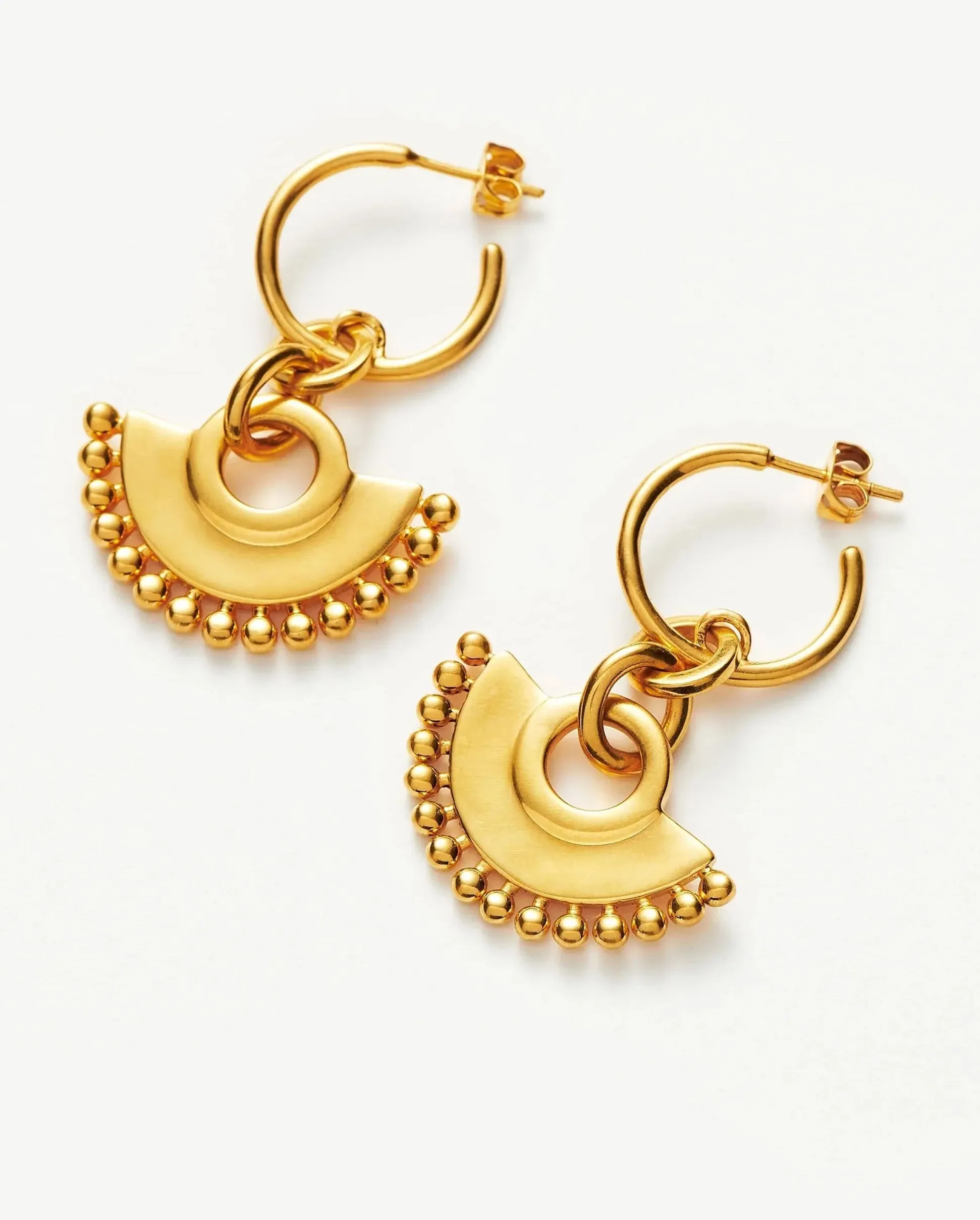 ZENYU CHANDELIER HOOP EARRINGS / GOLD