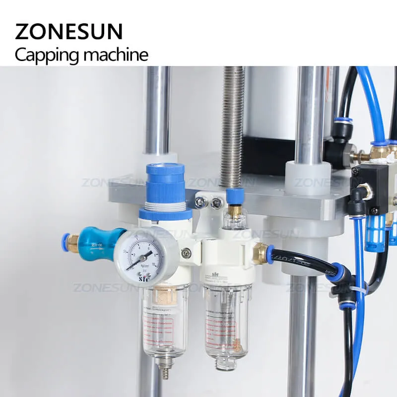 ZS-GK5 Pneumatic Perfume Glass Bottle Capping Machine Desktop Perfume Collar Small Bottle Crimping Pressing Machine